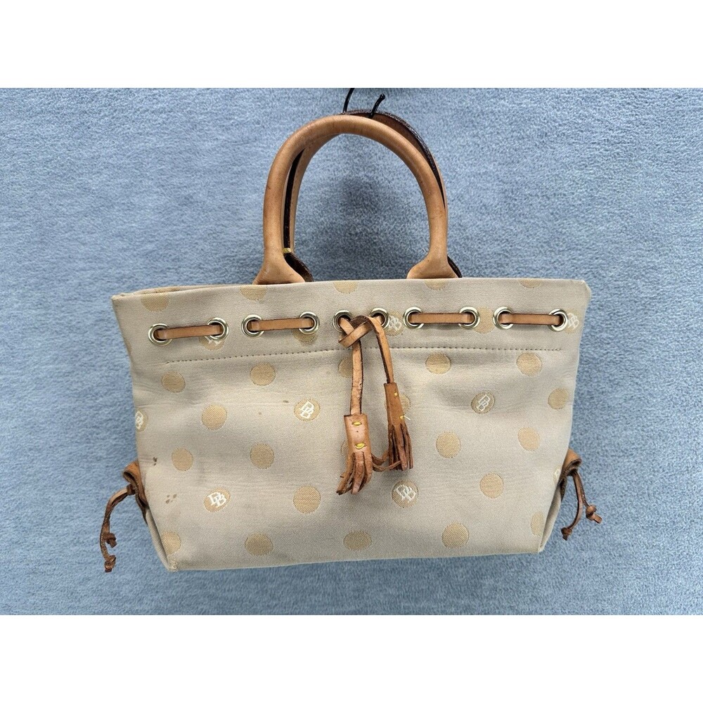 DOONEY & BOURKE Tan Tulip Tassel Polka Dot Handbag PU